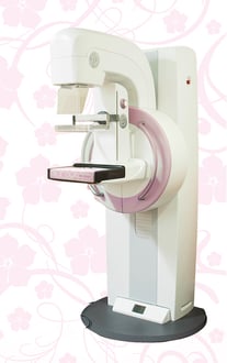 Bella Blanket on mammogram machine