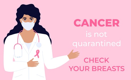 cancer is not quarantined - check your breasts | illustration