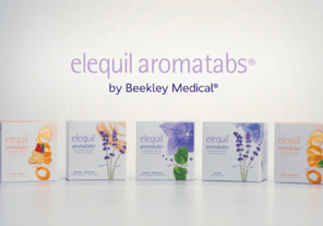 all five boxes of elequil aromatabs with the elequil aromatabs logo above it
