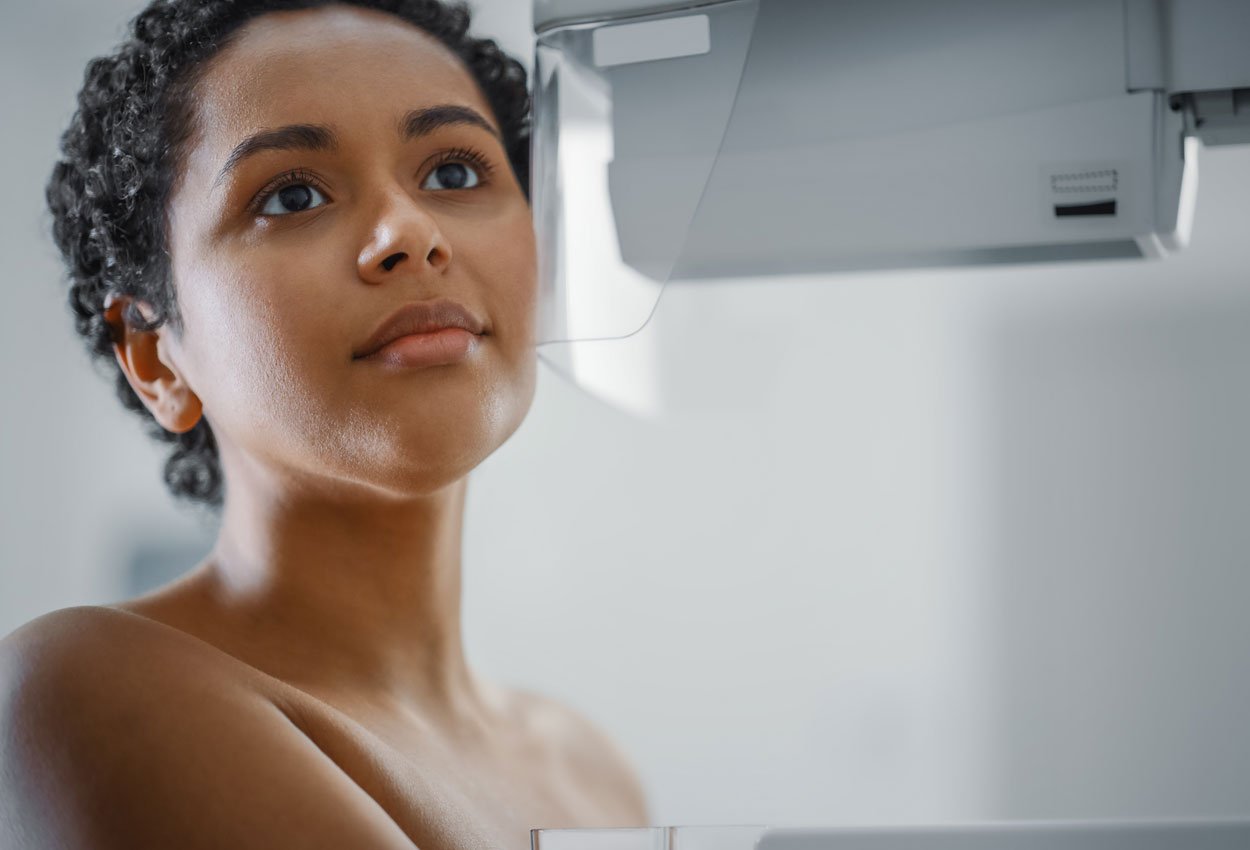 Woman Having Mammogram