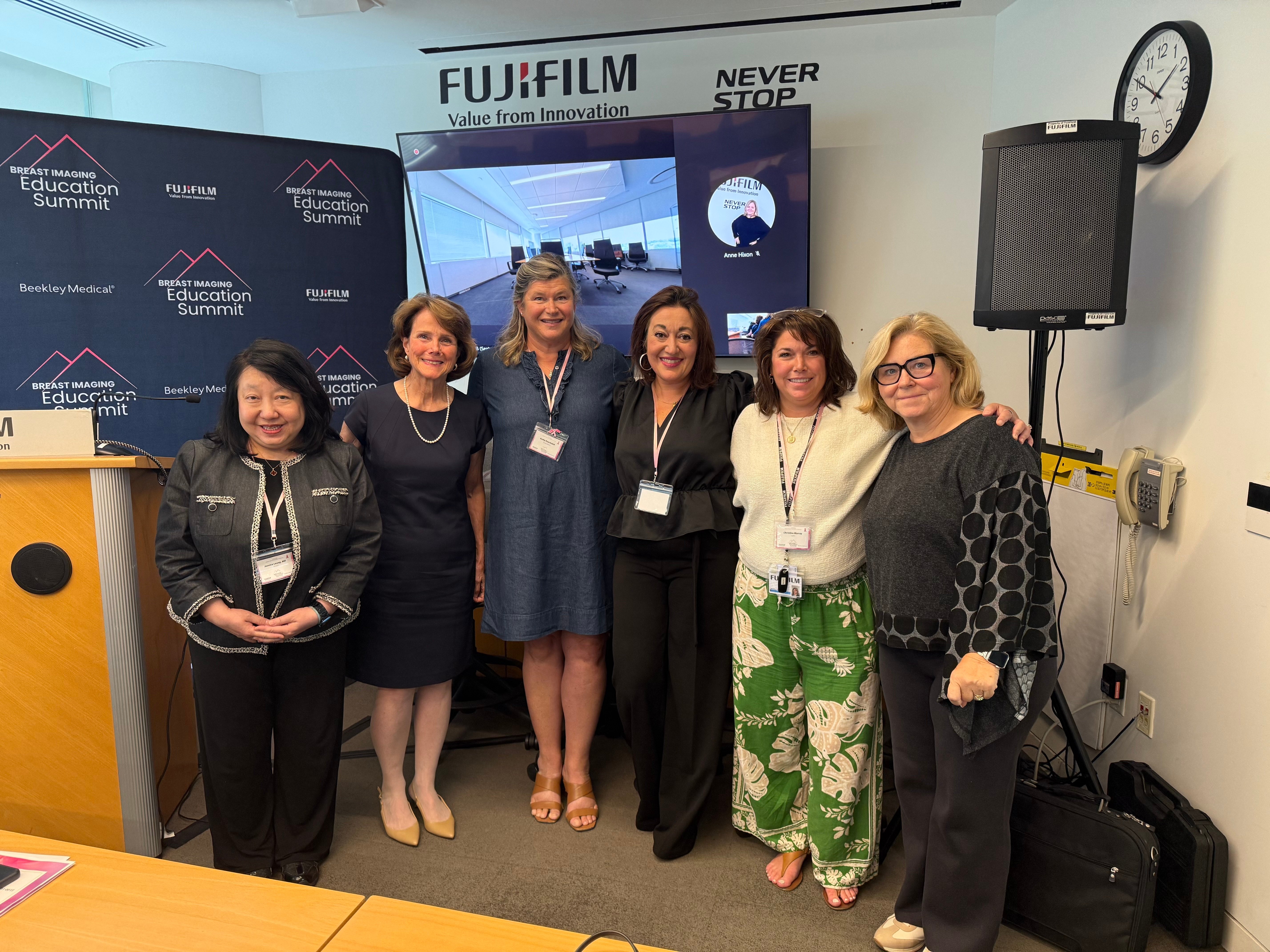 A group of women at the Fujifilm and Beekley Medical breast imaging education summit