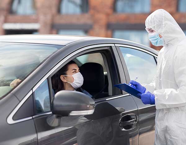 Patient waiting in car